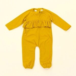 Zara 12-18M Long Sleeve Ruffle Romper